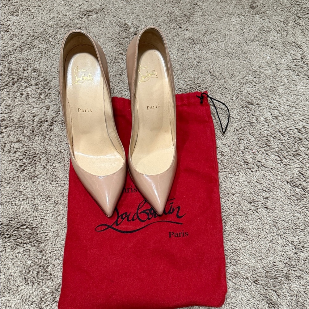 Christian Louboutin Nude Patent Heels